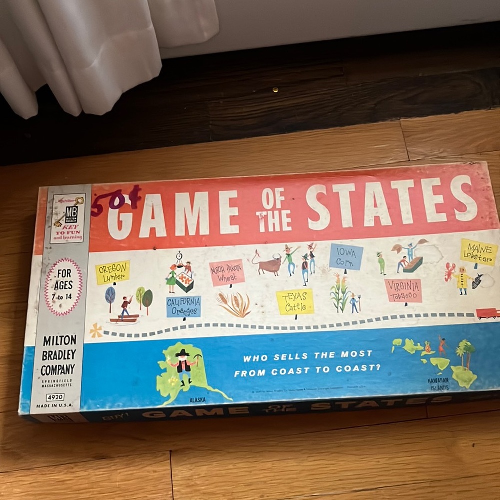 Game of the States MB 1960 Board Game